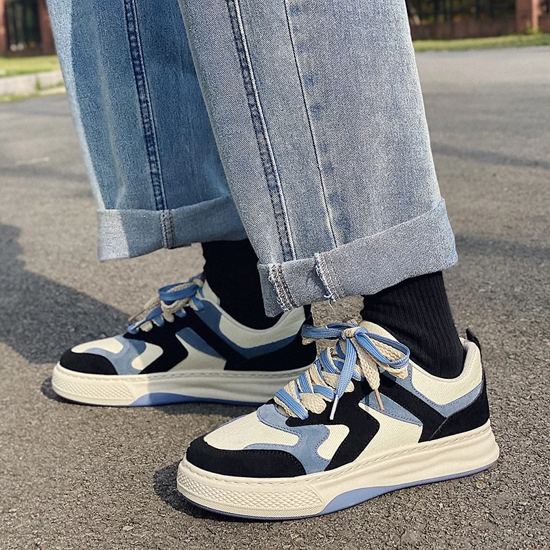 

Мужская парусиновая обувь, трендовая обувь на платформе, Новая удобная обувь на толстой подошве, Мужская Вулканизированная обувь, Корейска...