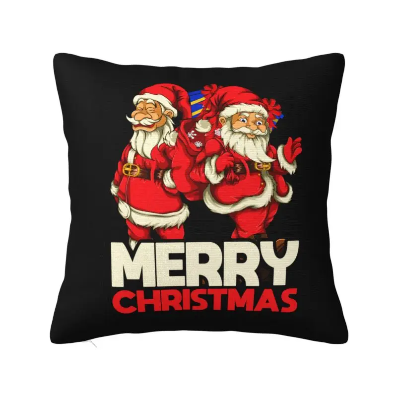 

Модные рождественские наволочки с юмором, Санта-Клаусом, 45x45 см, мягкие наволочки для диванных подушек, Квадратные наволочки для автомобиля