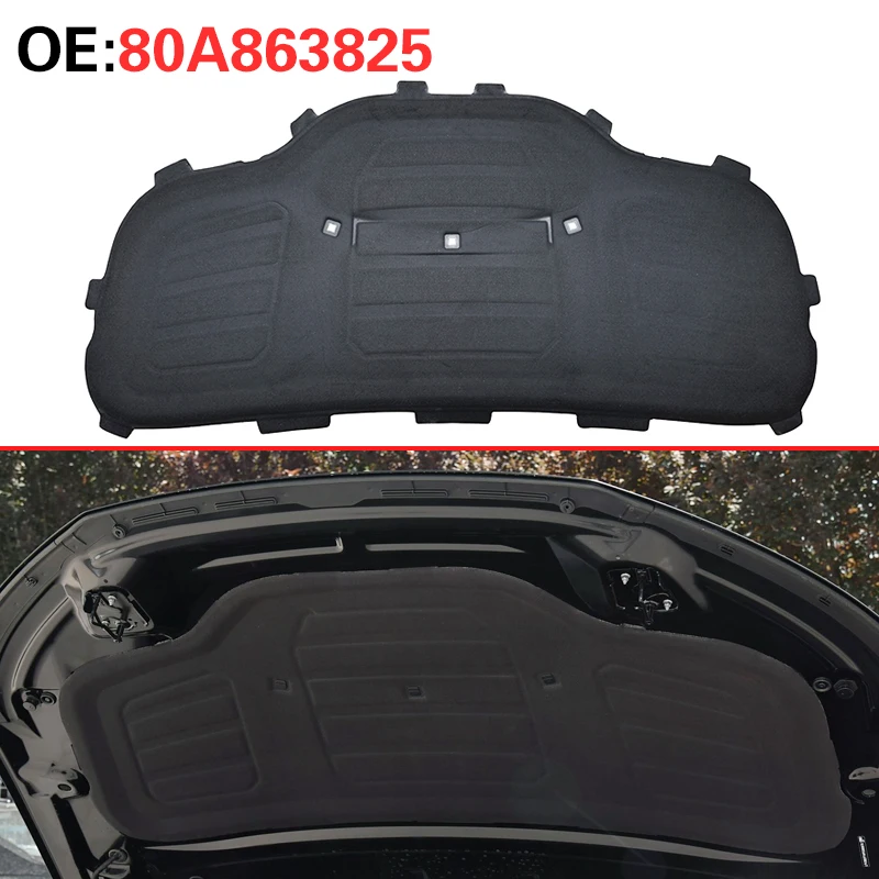 

80А 863825 Для Audi Q5 Q5L 2018-2025 изоляция капота двигателя, хлопковая прокладка капота двигателя, изоляция хлопка 80A 863 825