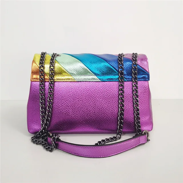 Kurt G London Multi-Coloured Patchwork Crossbody Bags For Women UK Brand Designer Fashion Trend Handbag Leather Shoulder Bag 3