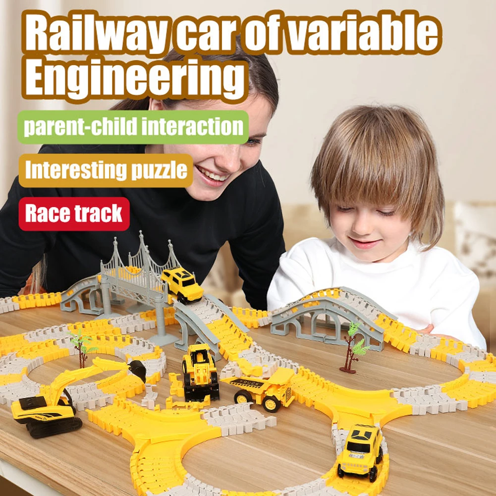 

Трек для самостоятельной сборки, инженерные подарки, гибкий Железнодорожный автомобиль, интерактивные игрушки, сменный трек, наборы для ро...