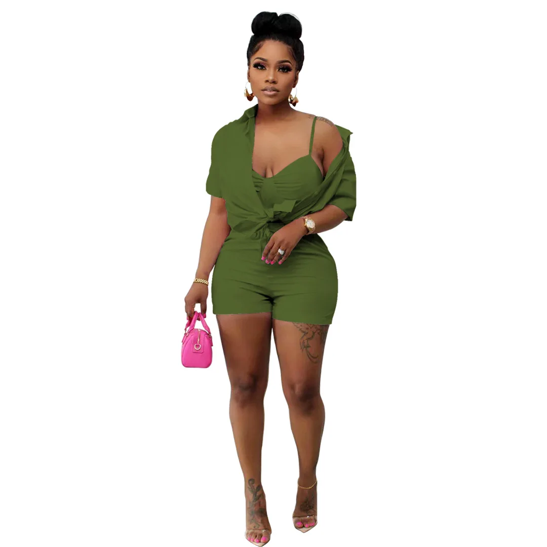 Casaul Women Biker 3 Piece Set Solid Color Sportsuit Matching Set Streetwear Tracksuit Clothes For Women Outfit 5 Casaul Women Biker 3 Piece Set Solid Color Sportsuit Matching Set Streetwear Tracksuit Clothes For Women Outfit 5