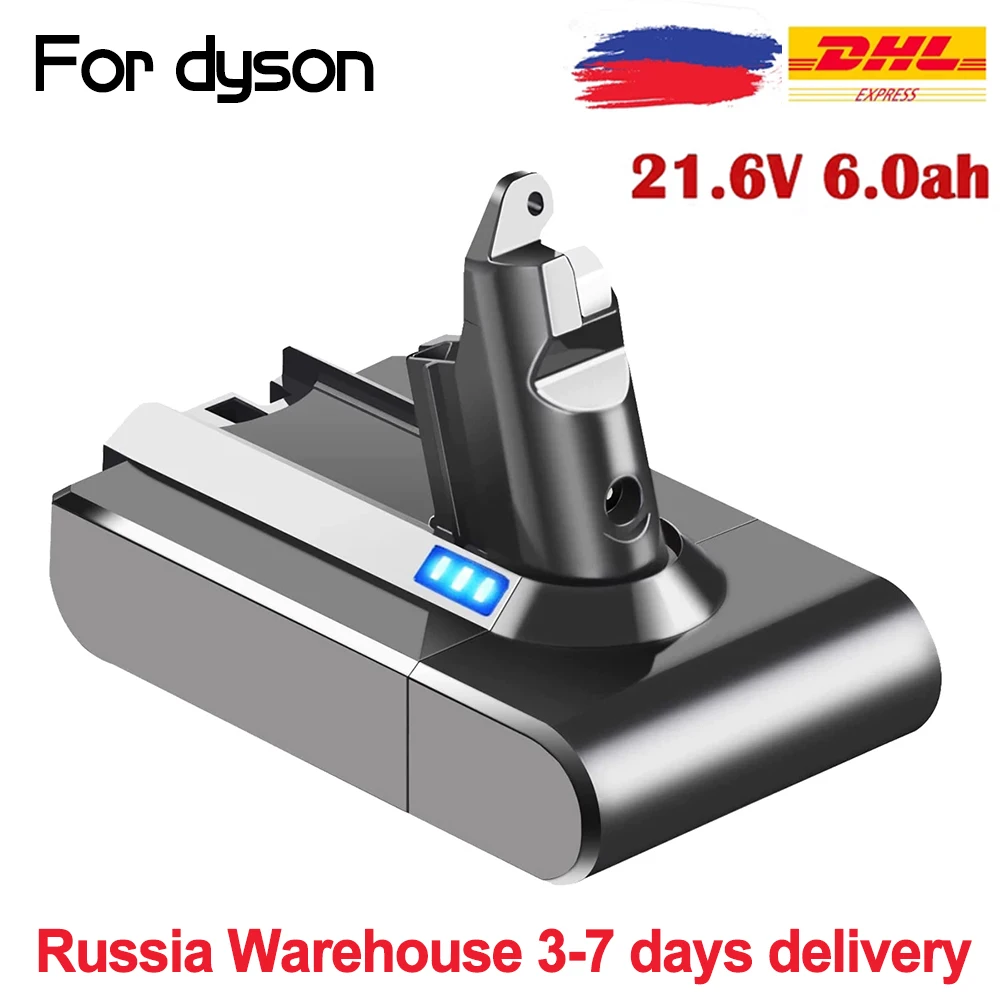 Литиевая батарея 21,6 в 6 Ач для пылесоса Dyson DC62 DC59 DC58 SV03 SV04 SV09 V6 Animal Motorhead V6 Absolute V6