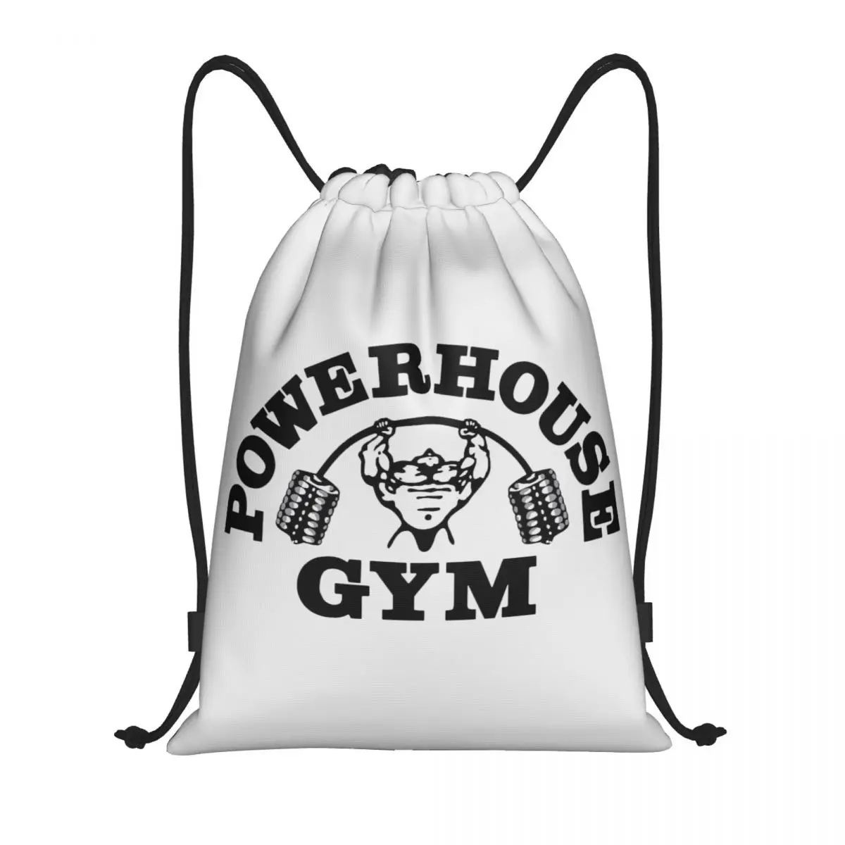 

Custom Powerhouse Gym Drawstring Bag for Training Yoga Backpacks Men Women Fitness Building Muscle Sports Gym Sackpack