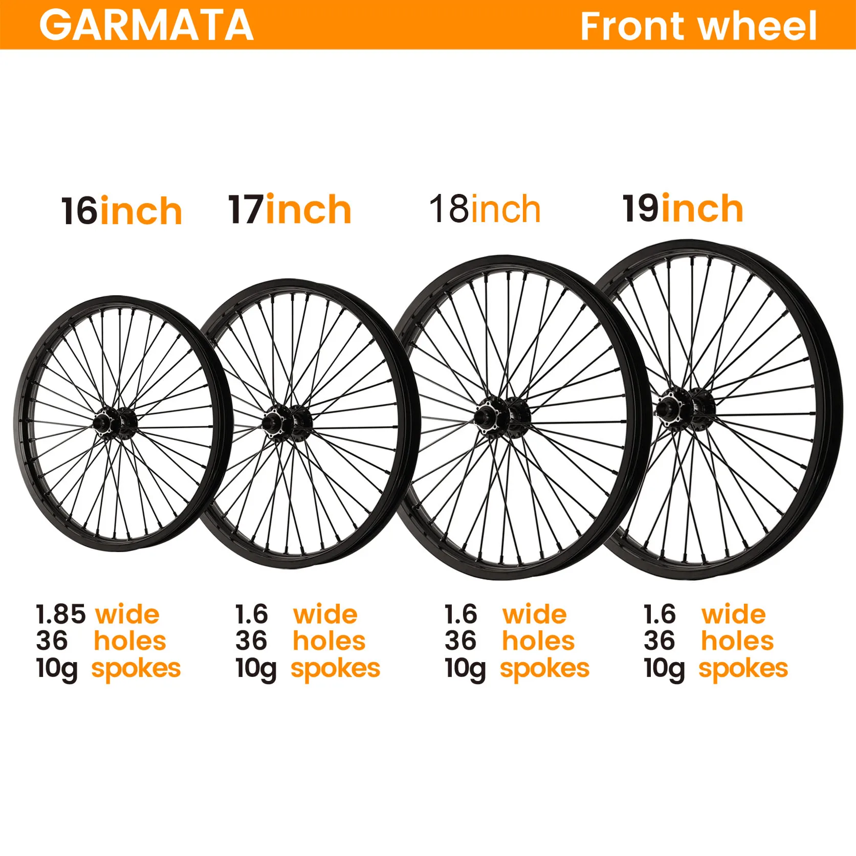 Переднее колесо для электровелосипеда EnduroEbike Surron/ 17 дюймов 19 дюймов/ 1 6 дюйма