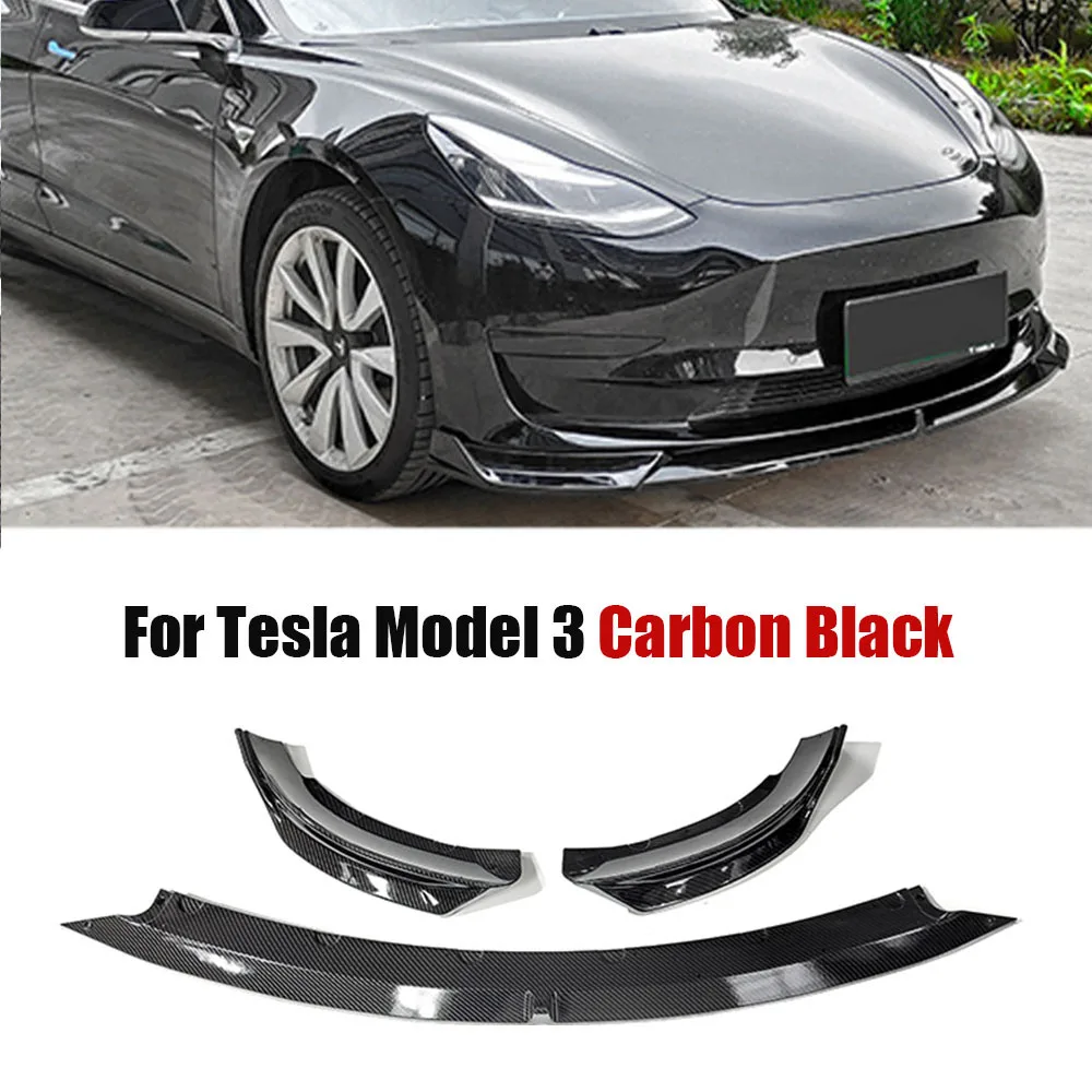 

3 шт., сплиттер-бампер для переднего бампера Tesla Model 3/Y 2017-2023