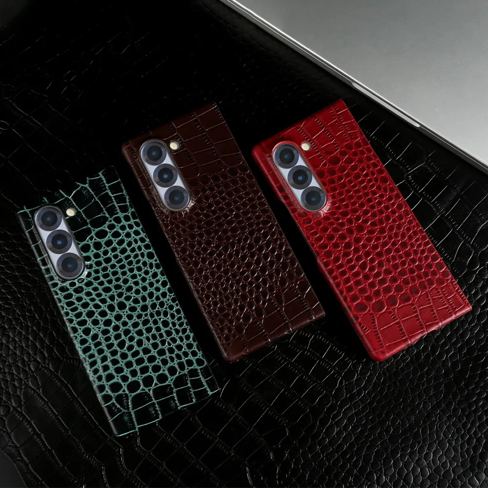 Роскошный чехол ручной работы из натуральной кожи для Samsung Galaxy Fold 6 fold5 3 мобильный