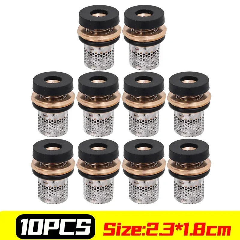 

1/10 шт. универсальный латунный запорный клапан для воды с фильтрующей сеткой, кран, герметичные уплотнительные кольца, прокладки, пробки для труб, шлангов, сантехнические заглушки