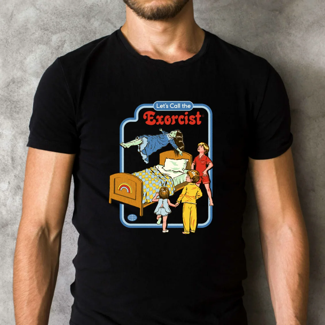 

Let's Call the Exorcist Classic Black T-Shirt Horror Movie T-Shirt