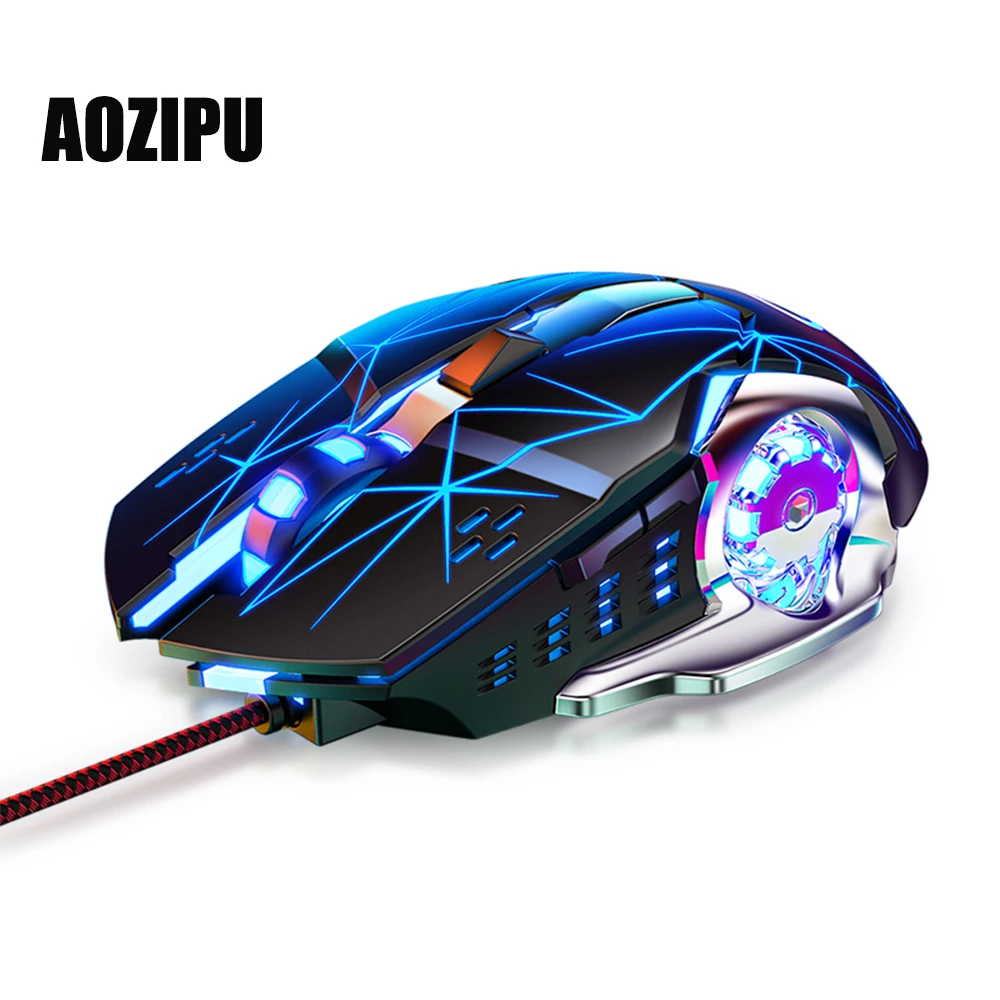 G15 Mechanical Feel Wired Gaming Mouse USB Computer E-sports Silent Office PC Mice with Colorful Breathing Light Mouse Gamer