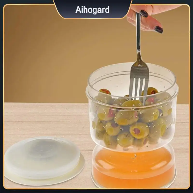 

200g Juice Separator Container Dry-wet Separation Dry Wet Separate Food Storage Durable Compact 1pcs Hourglass Jar Pickle Can