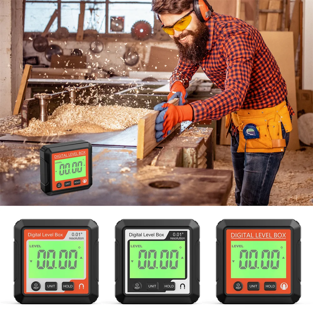 Цифровой угломер магнитный транспортир инклинометр угловой кубический уровень