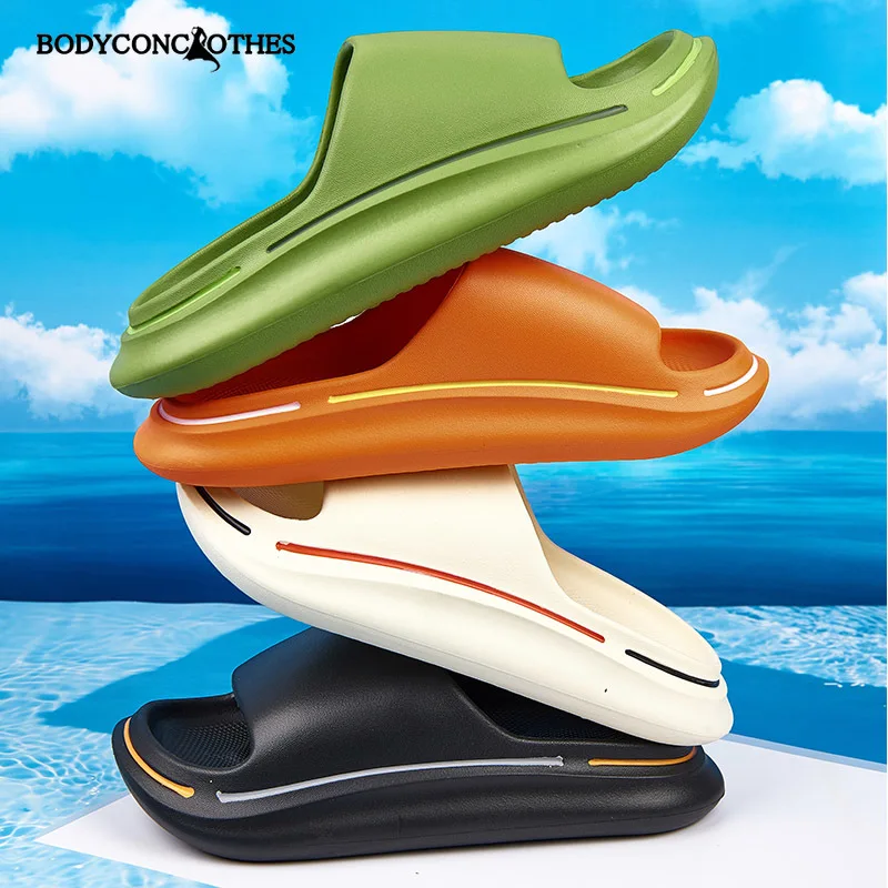 Summer Women Slippers for Men Fashion Indoor Sandals Outdoor Anti-Slip Beach SlidesOutdoor Slide Pool Beach Sandals Indoor Bath