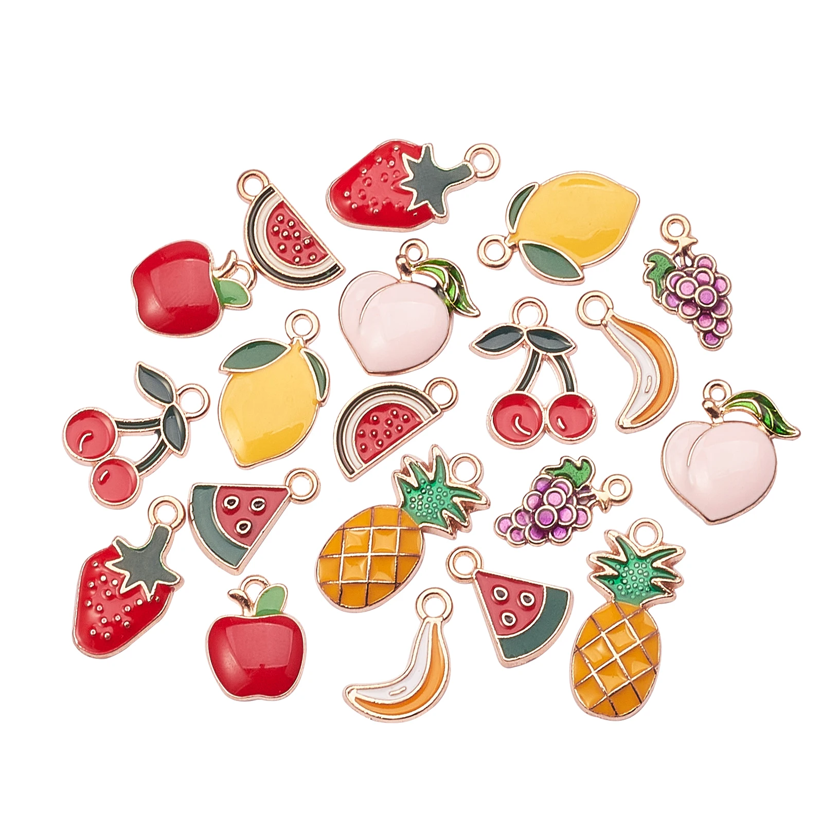 Подвески-персики для самостоятельного изготовления ювелирных изделий из эмалью