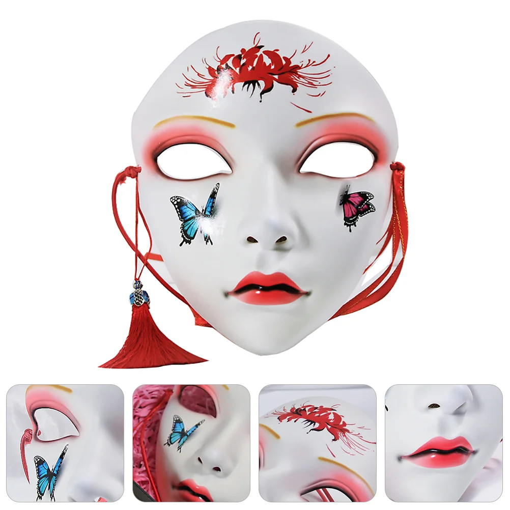 

Маски на лицо для Хэллоуина, костюм для маскарада, вечеринки, лисы, венецианские японские реквизиты для косплея и выпускного вечера, женская маска, полумаска Hanfu M, косплей