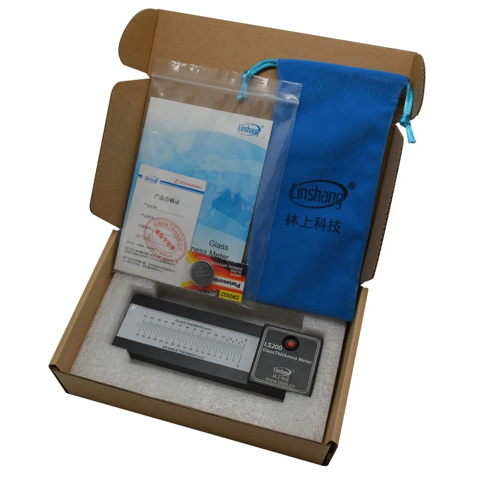 

Linshang New LS200 digital glass thickness meter LS200 laser gauge for double glazed insulated laminated tempered hollow IG gla