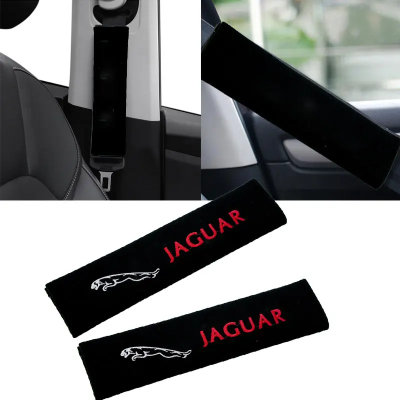 

Car Styling Car Seat Belt Cover Pads Universal Protector Car Goods For Jaguar X-TYPE F-TYPE S-TYPE XE XF XJ XK XJR XFR XJS XJL