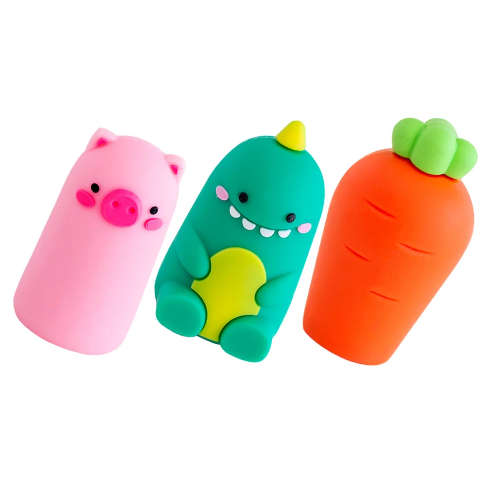 

3Pcs Wear-resistant Kids Sharpeners Lovely Pencil Sharpeners Portable Hand Sharpeners