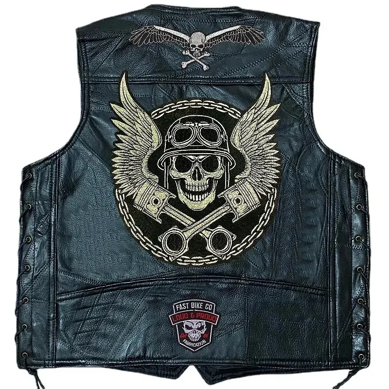 Локомотивная куртка без рукавов с вышивкой тигра