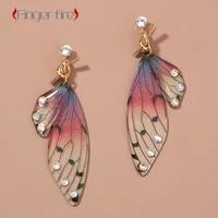 fashion gold plated pattern feather wings female pendant anniversary gift beach party jewelry quality life working noble