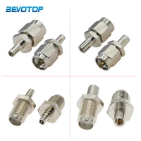 2pcslot sma malefemale to ts9crc9 malefemale rf coaxial adapter coax connector silver nickel plated