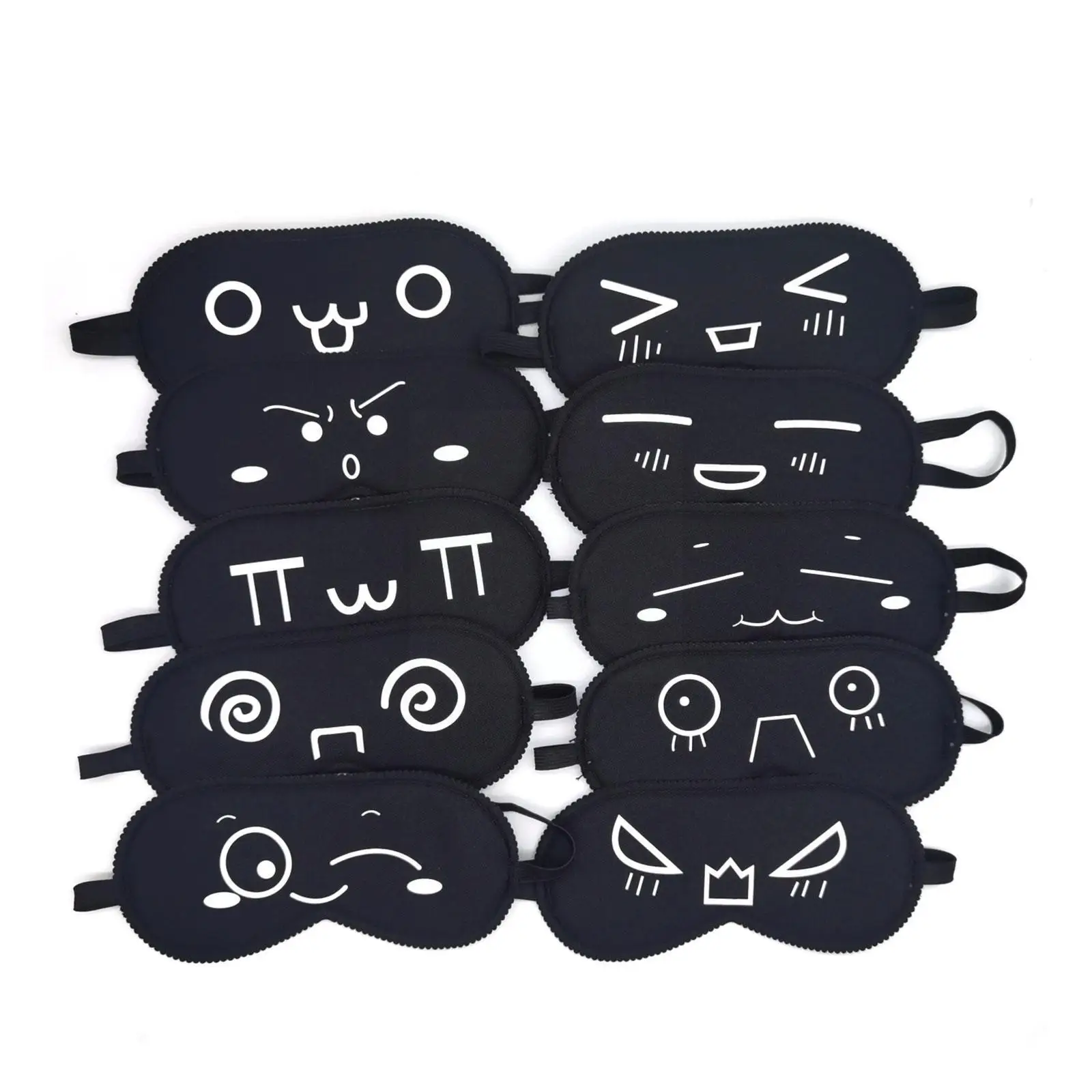 

1 шт. мультяшная маска для сна маска для глаз забавное выражение черная маска для сна повязка на глаза для сна забота о здоровье U9N3