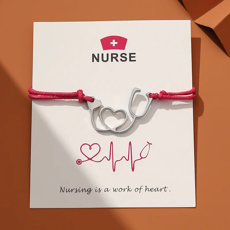 Креативный браслет для женщин из нержавеющей стали Doctor подвеска-стетоскоп