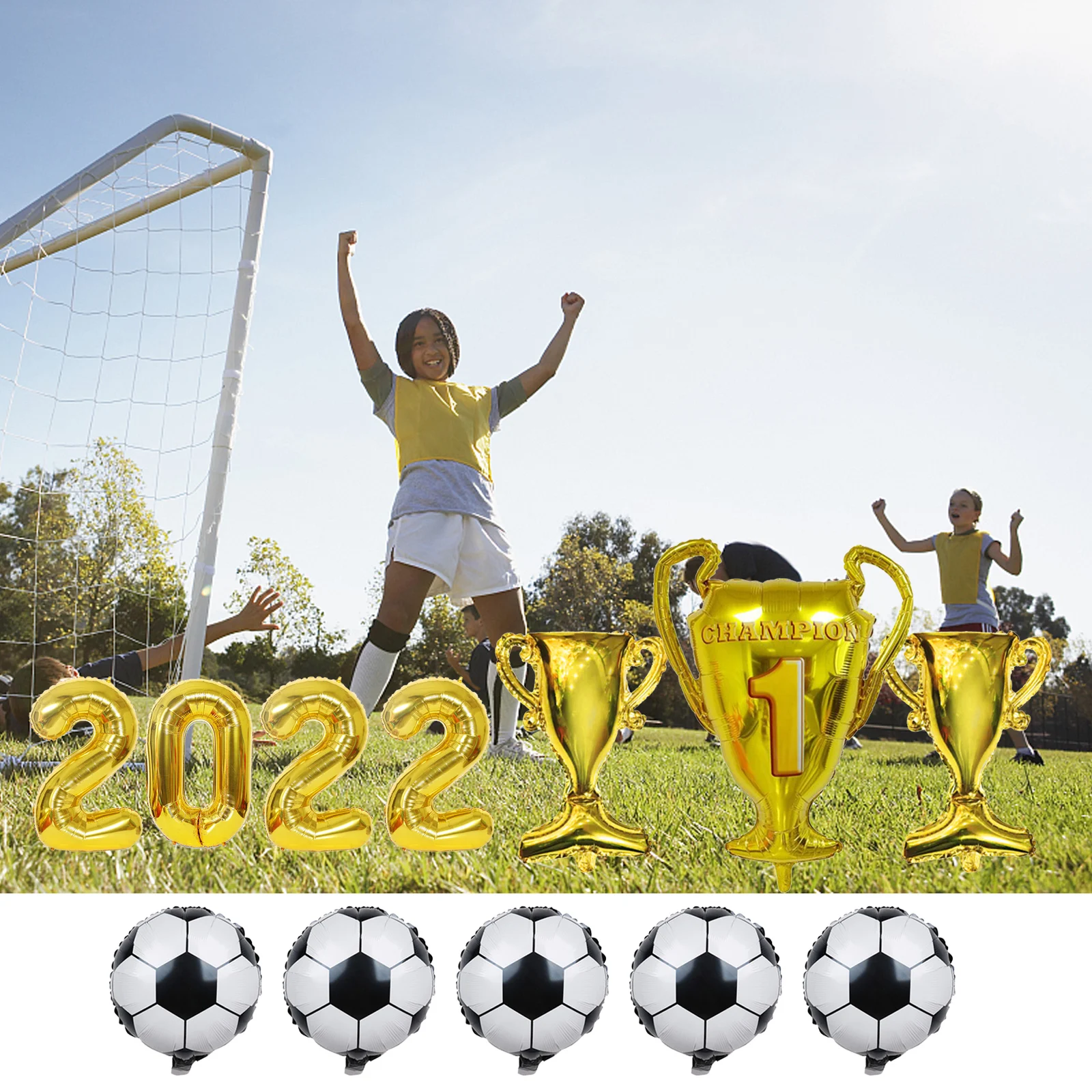 Цифры цифры фольга Globos шары в виде футбольных мячей 2022 чемпионат мира трофей мяч