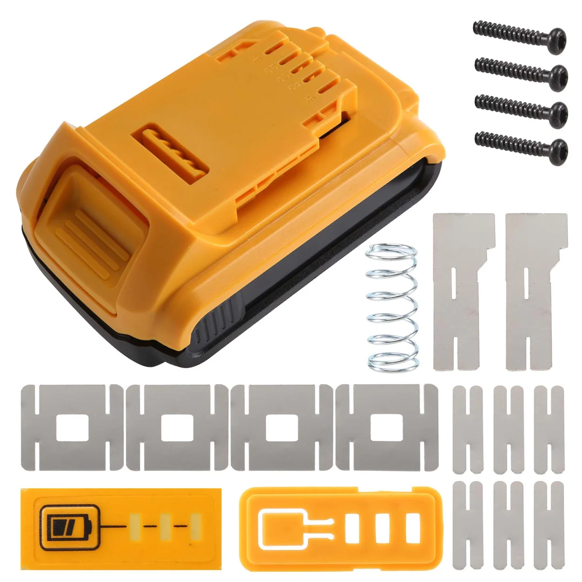 Пластиковый чехол для замены аккумулятора DeWalt 20 В DCB201 DCB203 DCB204 DCB200 18 детали крышки