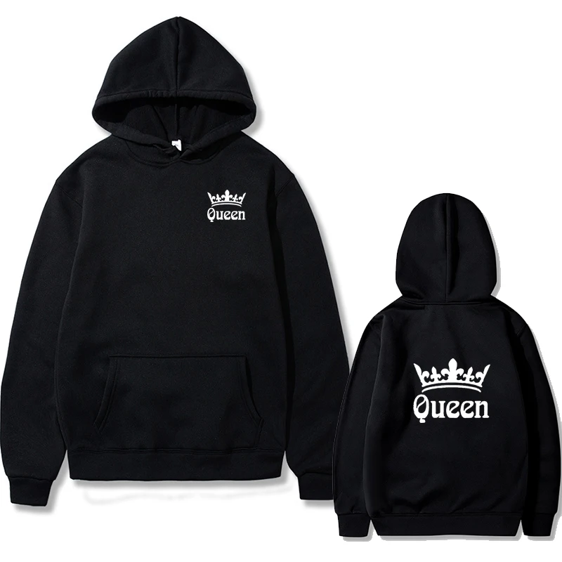 

Fashion Tracksuit For Women Men Long Sleeve Hoodie Pullover Spring Autumn Men'S Tracksuit Patchwork Queen Print Sweatshirt