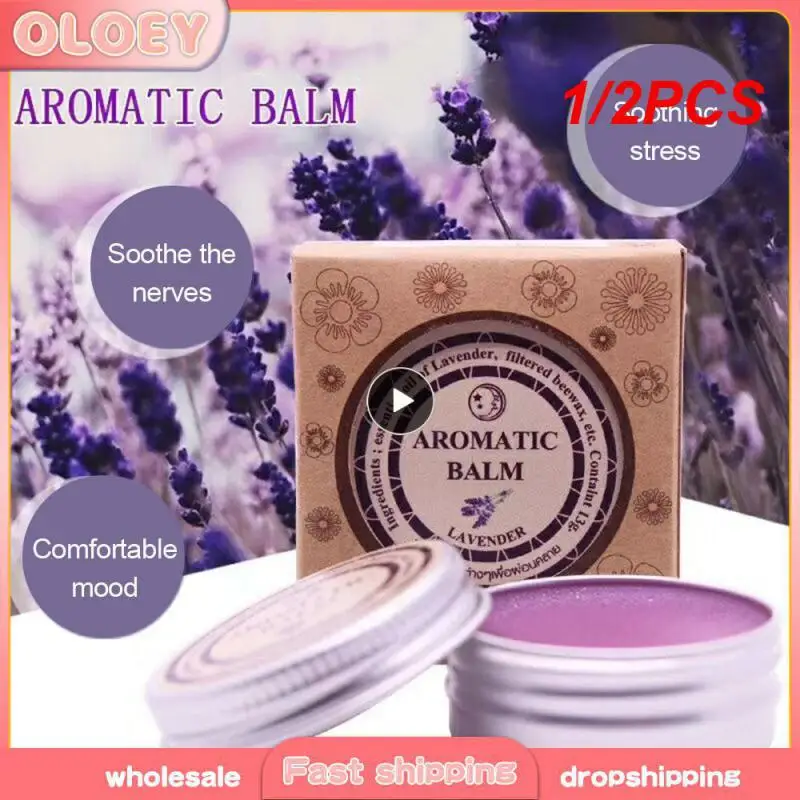 

1/2PCS Lavender Sleepless Cream Improve Sleep Soothe Mood Aromatic Balm Lavender Cream Insomnia Relax Anxiety Cream TSLM1