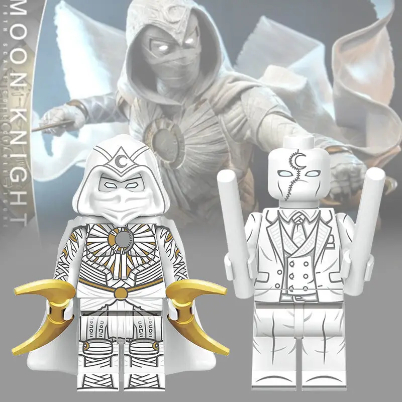 

Disney Moon Knight Building Blocks XH1895 XH1896 XH1897 Marc Spector Mini Action Figures Mr. Knight Bricks Toys for Children