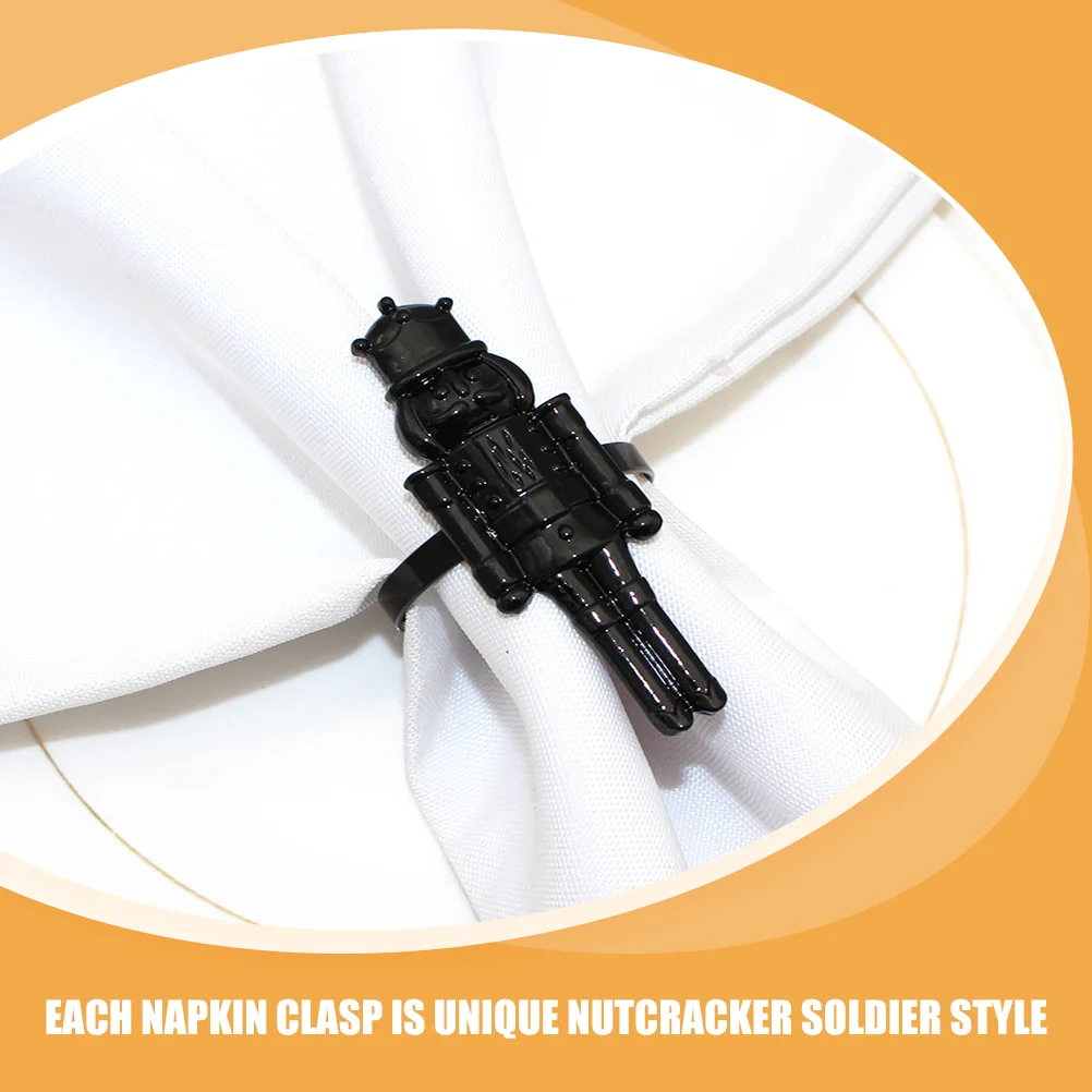 6 шт. грецкий орех солдат кнопка для салфеток кольцо Щелкунчик рождественский