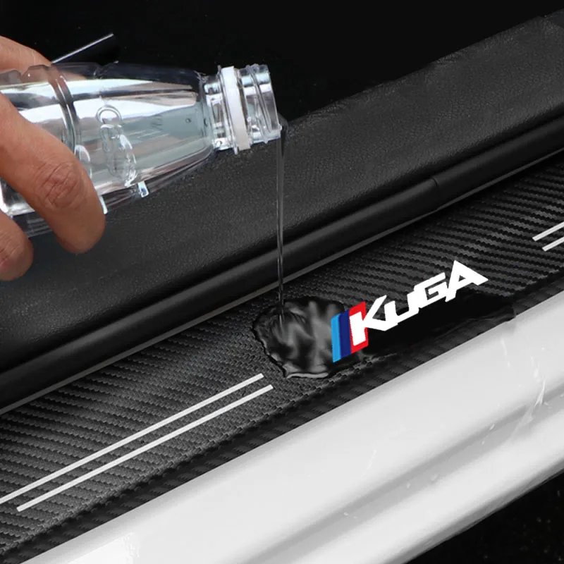 

Car Door Sill Protector Carbon Fiber Threshold Decals Rear Bumper Stickers for KUGA Car Accessories