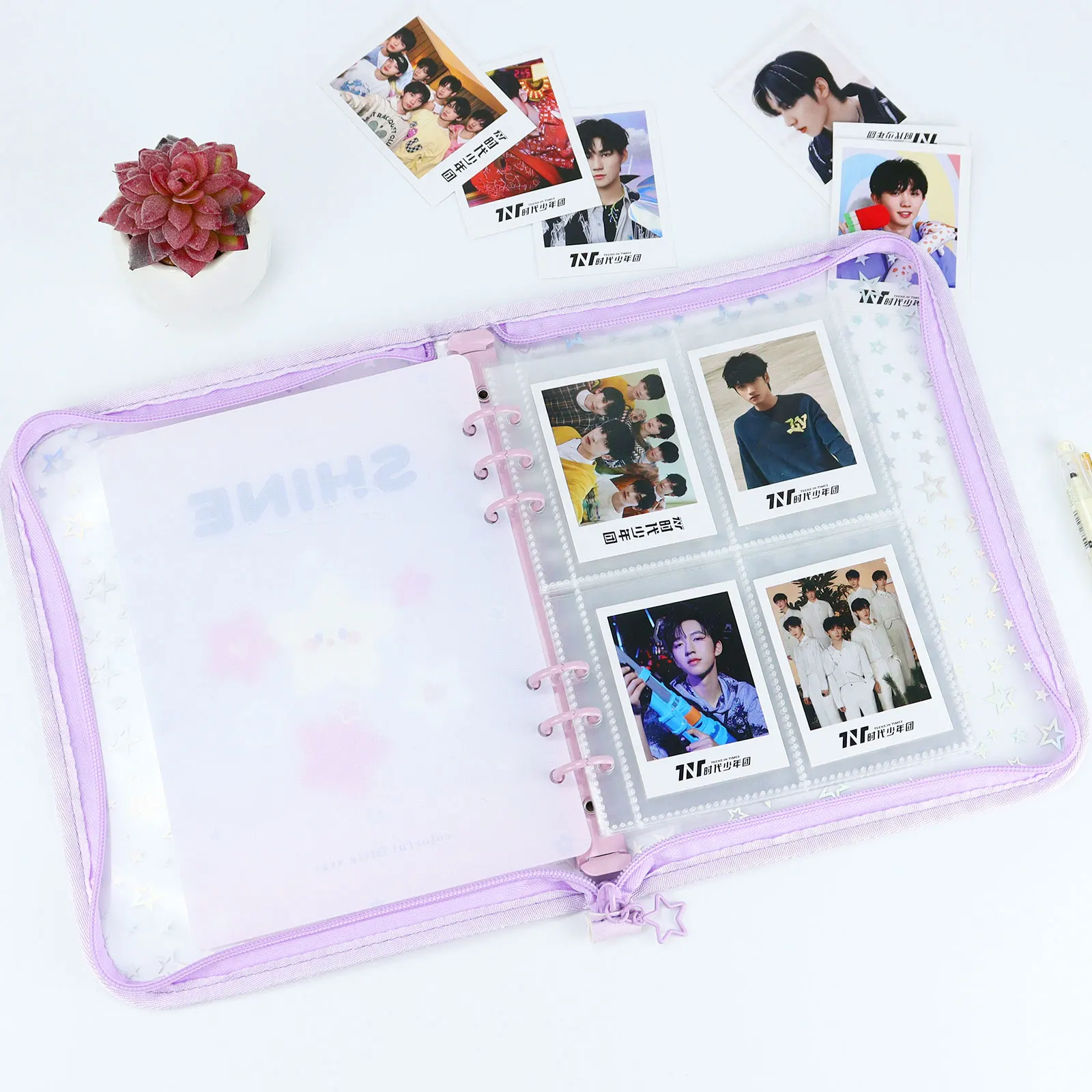 A5 симпатичный кожаный чехол с рисунком звезды для ноутбука отделения монет и