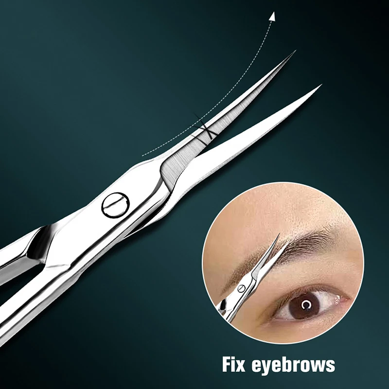 

Тонкие ножницы для кутикулы с изогнутым кончиком, 1 шт., кусачки для ногтей из нержавеющей стали, удалитель омертвевшей кожи, принадлежности ...