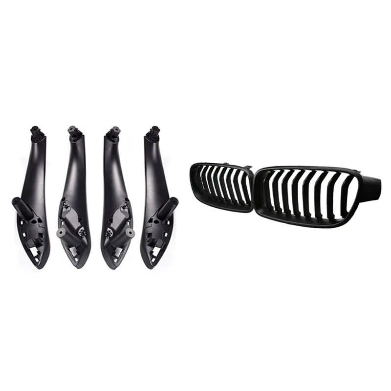 

Inner Doors Panel Handle Pull Trim Cover With Front Hood Kidney Grille Grill For-BMW 3 Series F30 11-19