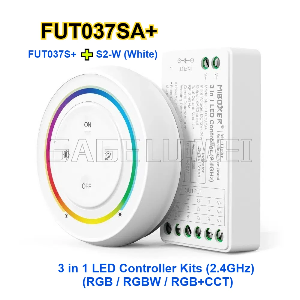 Новые комплекты светодиодных контроллеров MiBoxer (2,4 ГГц) DC12~24V FUT037SA+ FUT043A+ 3in1 RGBRGBWRGB+CCT FUT035SA+ 2in1SinglecolorDual white (art.: 3920ced320582) - 3920ced320582