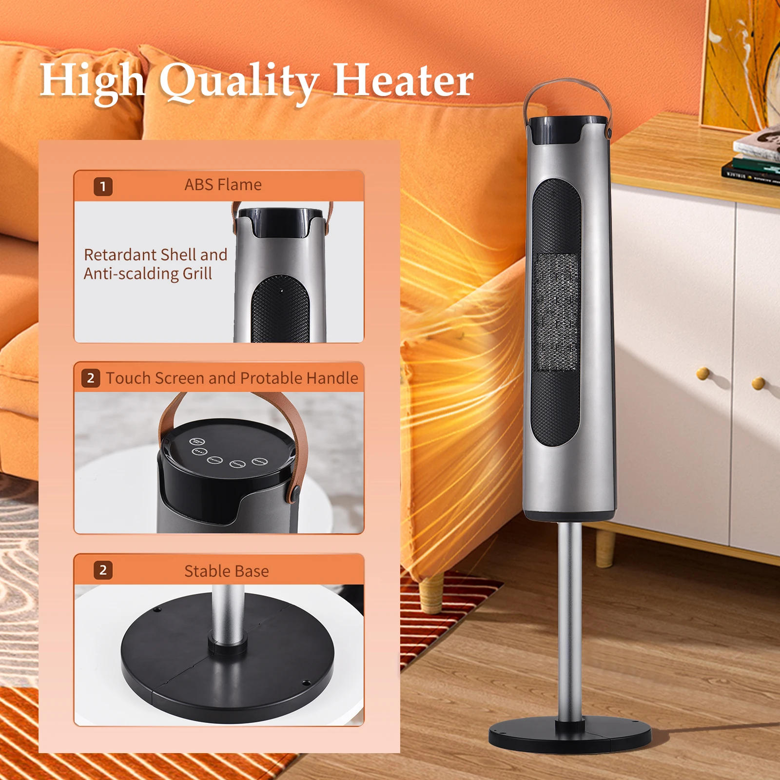 

2000W Electric Portable Heater Mini Wall Mount Home Office Desktop Warm Air Heater Warmer Fan Silent Remote Fast Heat Thermostat