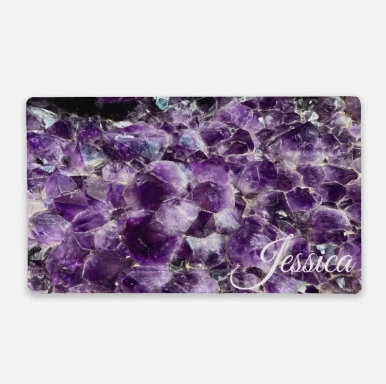 

Desk Mat, Personalized Desk Mat, Purple Mouse Pad, Purple Desk Mat, Personal Desk Mat, Personal Mouse Pad, Name Desk Mat, Name M