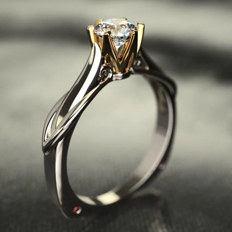 

Solid 14K Multi Gold Ring for Women Natural 1 Carat Diamond Jewelry Anillos De Mujer Gemstone Rings Females Box Diamond Jewelry