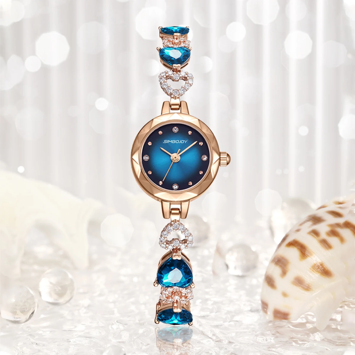 Новинка креативные женские часы SIMBOJOY с инкрустированными кристаллами