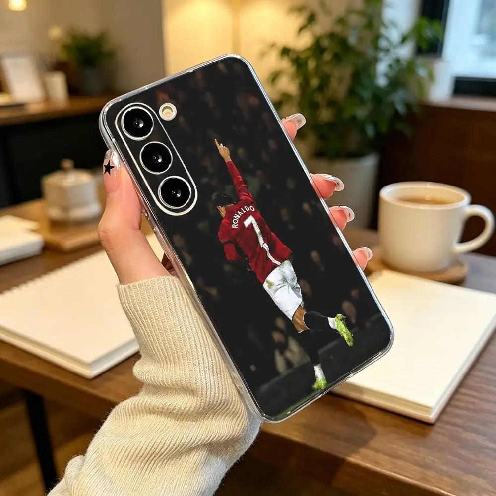 Фото Чехол для телефона Football For CR7 R-Ronaldo 7 для Samsung A71 A55 A51 A52 A35, прозрачный силиконовый чехол для телефона №3