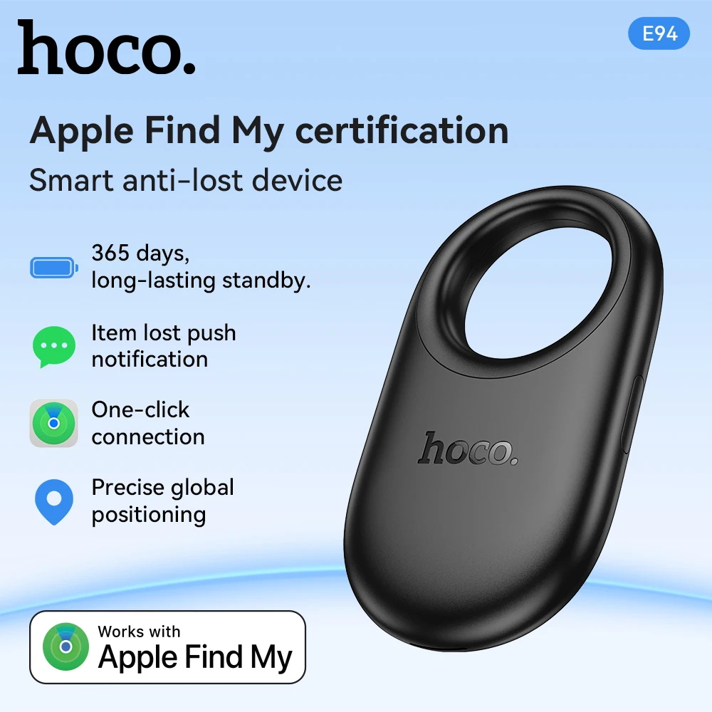 

HOCO модное умное беспроводное устройство с защитой от потери положения GPS-трекер Suppprt для Find My для ключа кошелька, бирка для поиска сигнализации для домашних животных