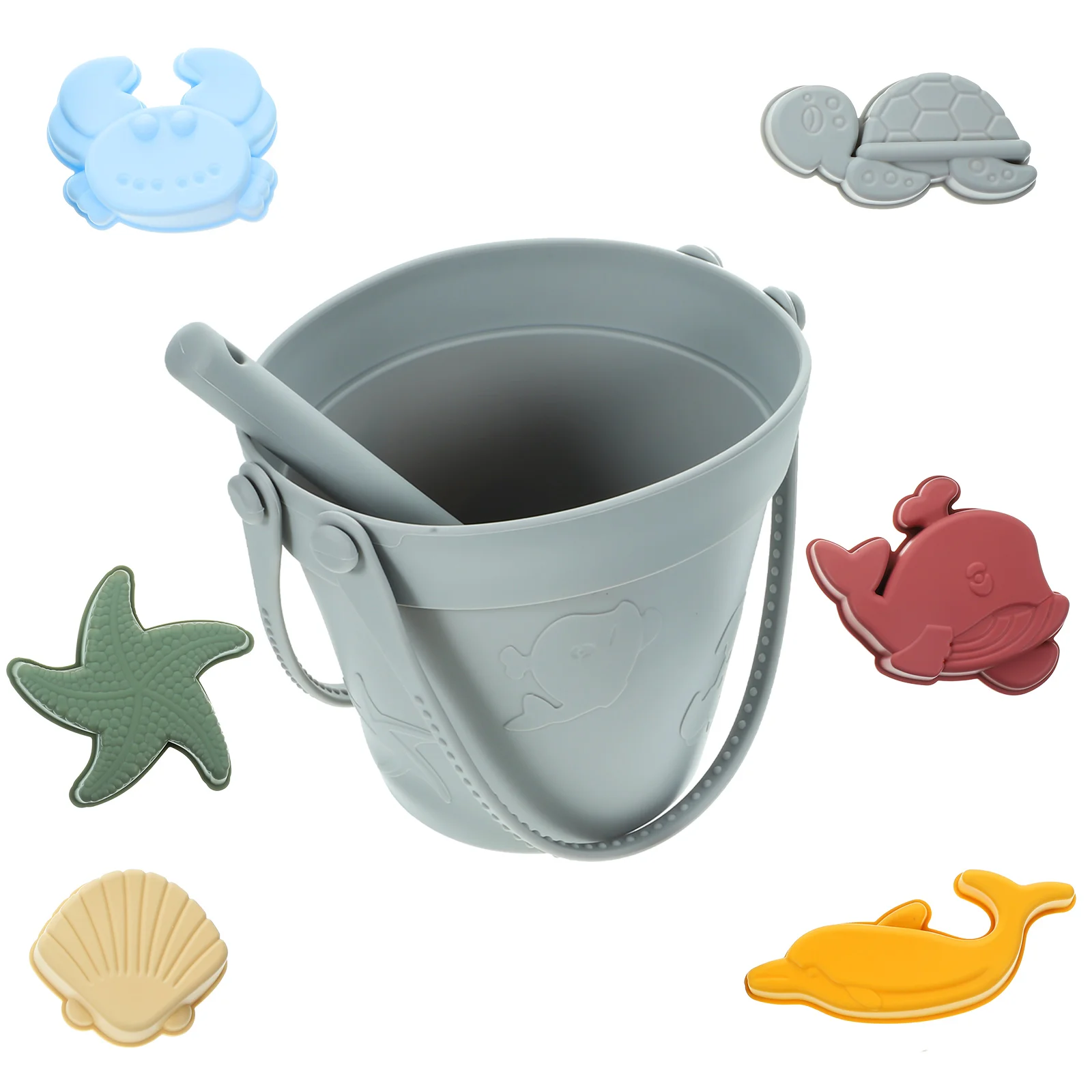 

Silicone Beach Toys Sand Kids Plaything Portable Ocean Themed Children Elements
