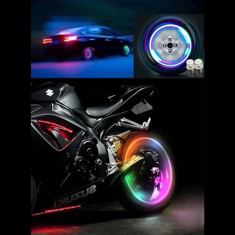 

2 шт., декоративные лампы для автомобильных шин