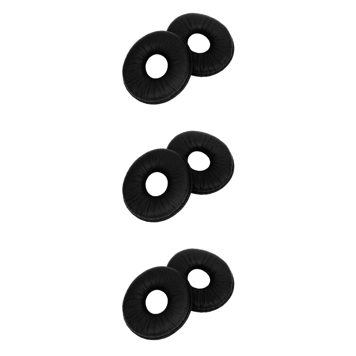 

3pcs Replacement Cushions Pads for Technics RP-DJ1200 RP-DJ1210 Headphones - One Pair (Black)