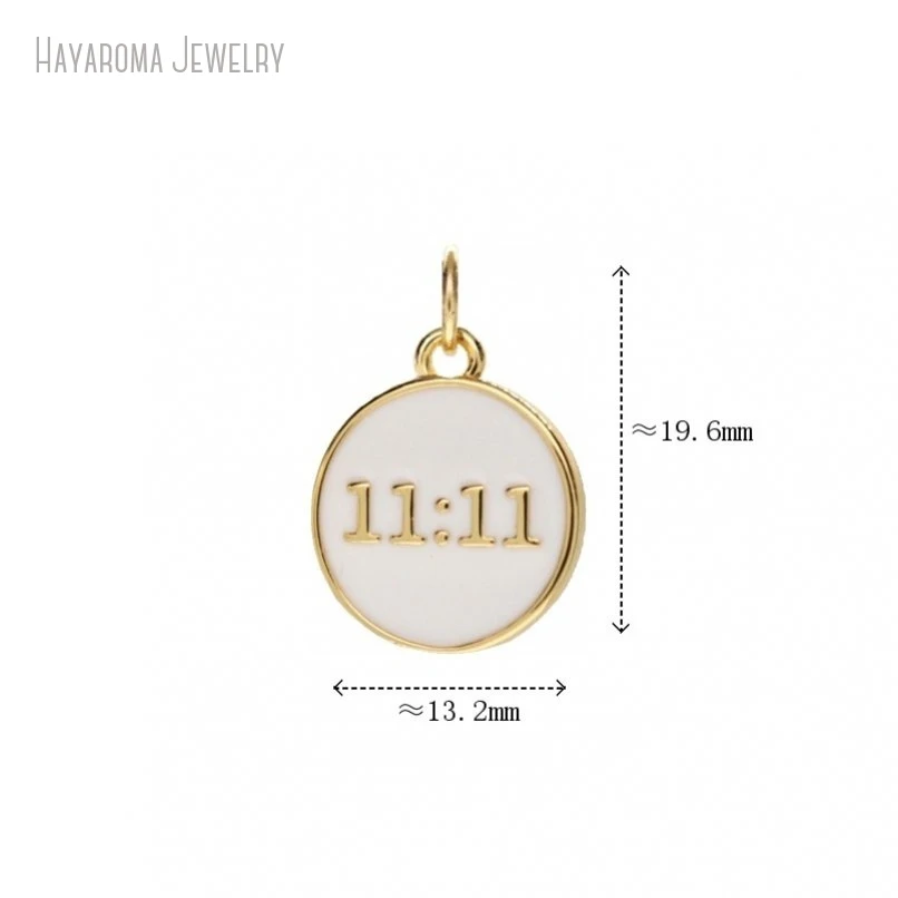 10 шт. оптовая продажа металл 1111 номер ангела круглая форма монеты круг золотого