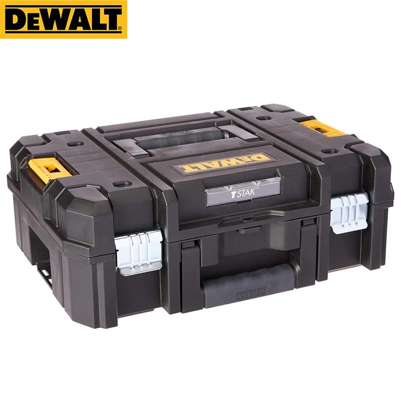 Ящик для инструментов DEWALT DWST17807 TSTAK II, плоский верх, аксессуары для электрической дрели, Штабелируемый модульный чехол для хранения