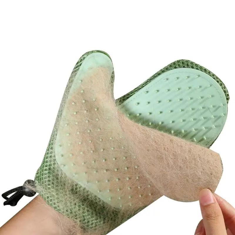 

Fur Remover Glove Adjustable Wrist Strap Dog Grooming Glove Brush For Shedding Cat Deshedding Glove Brush Protect Hand From Bite